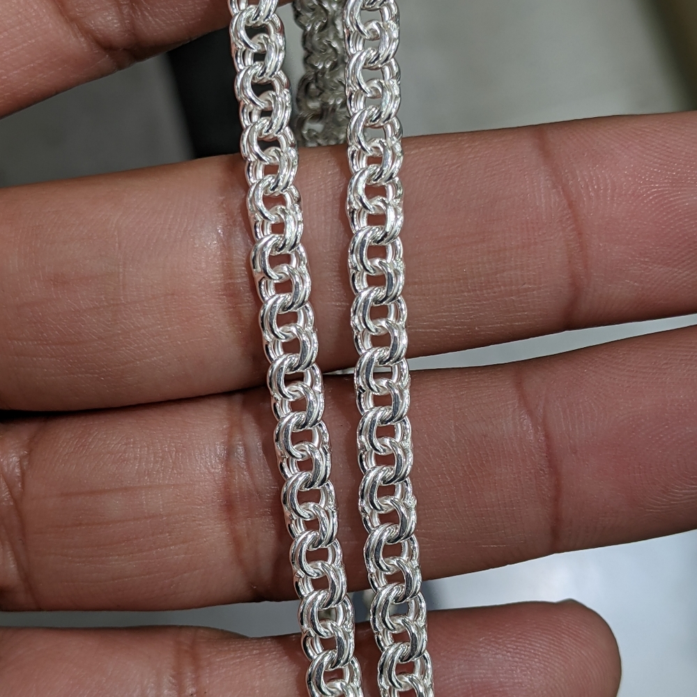 925 Sterling Silver Chino Link Chain 5.2 Mm 22 Inches
